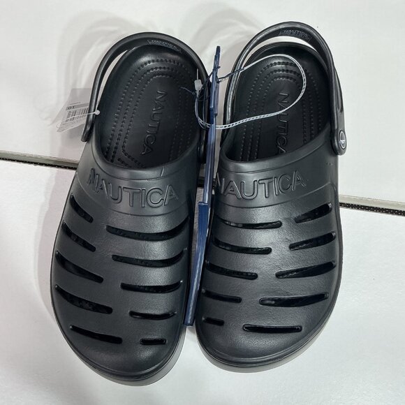 Nautica Mens River Edge Black Slip-On Clogs Size 10 - Picture 4 of 8